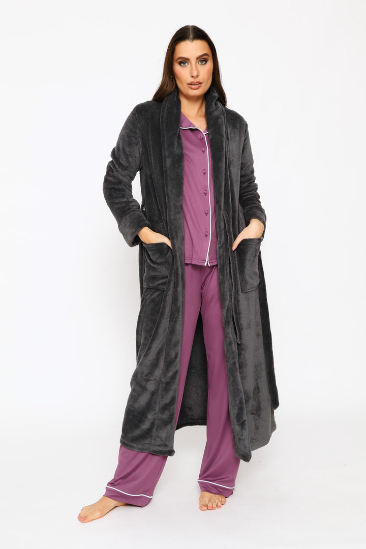 Wrap Gown - Charcoal