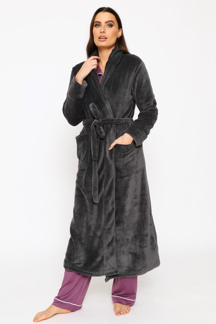 Wrap Gown - Charcoal
