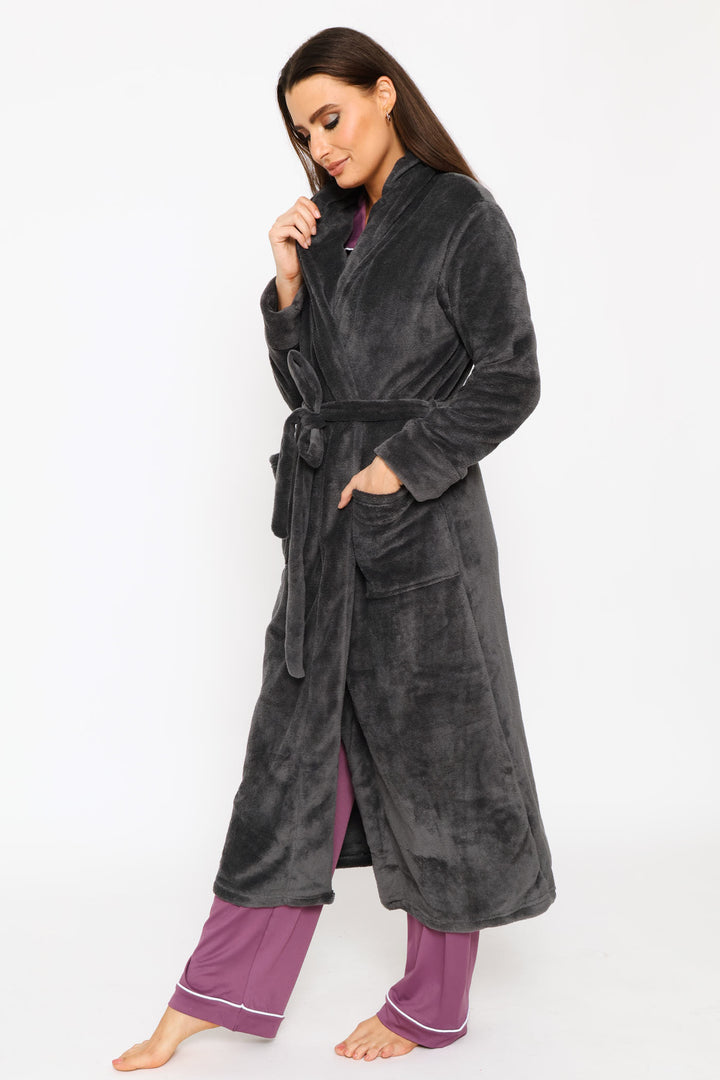Wrap Gown - Charcoal