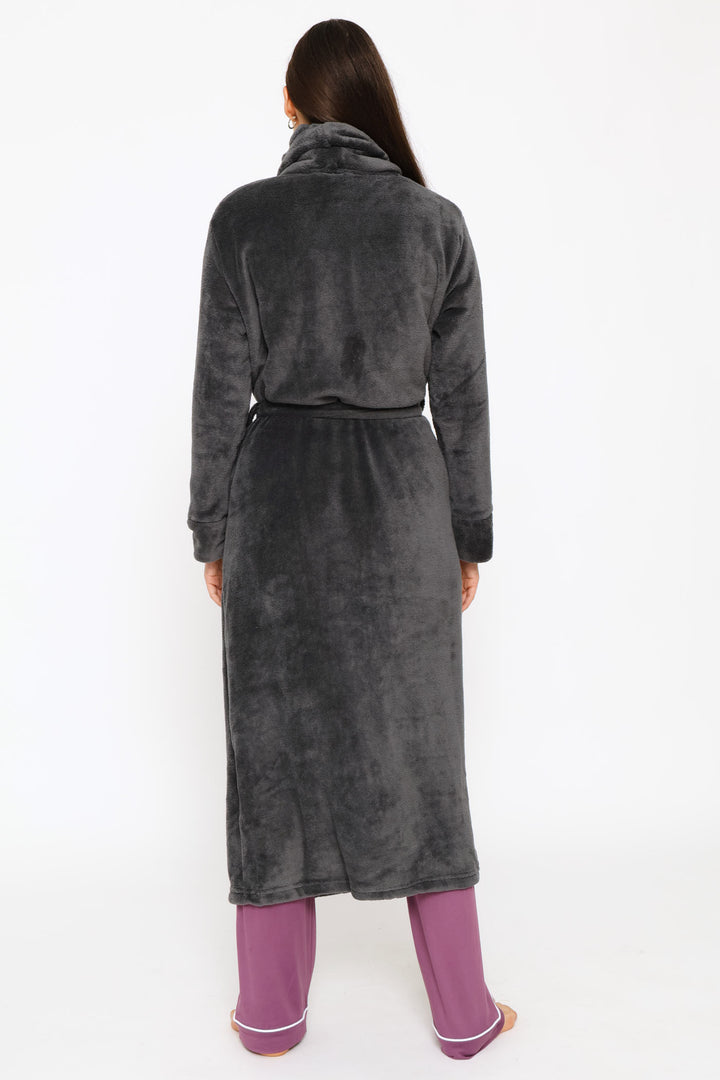 Wrap Gown - Charcoal