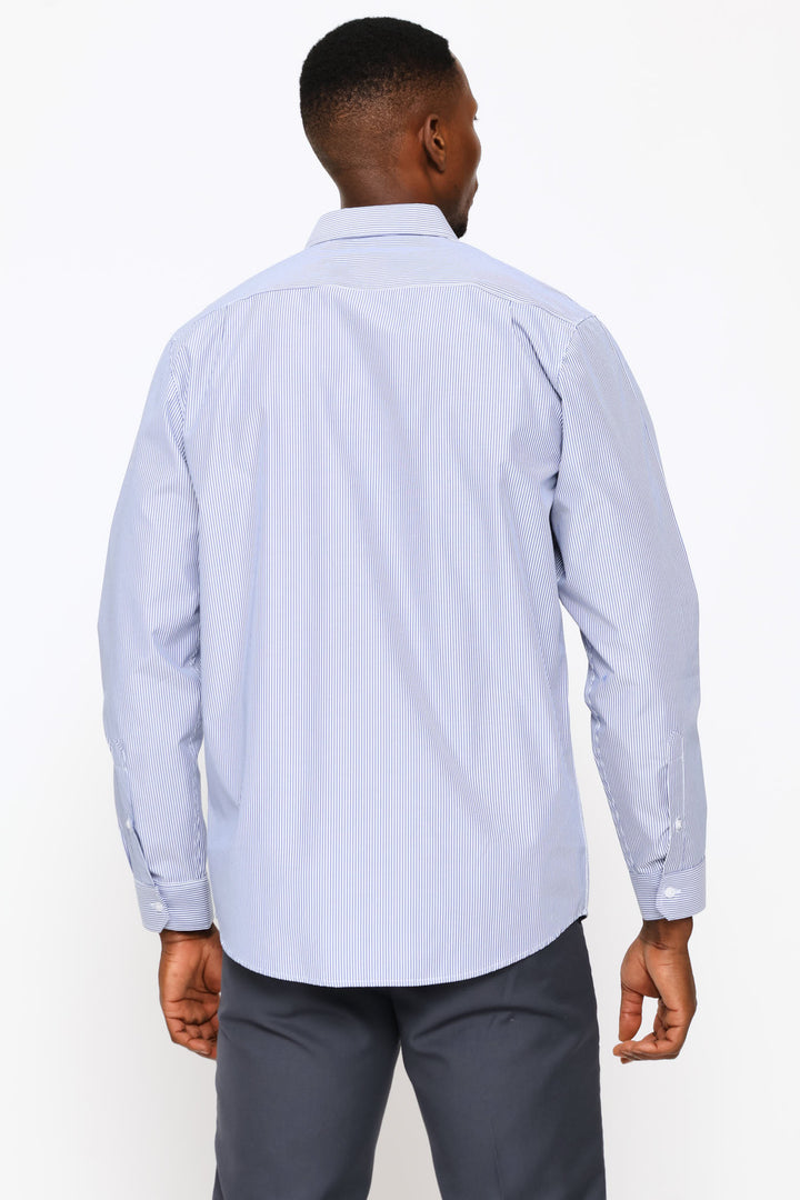 Regular Basic Stripe Printed Shirt - White/Black