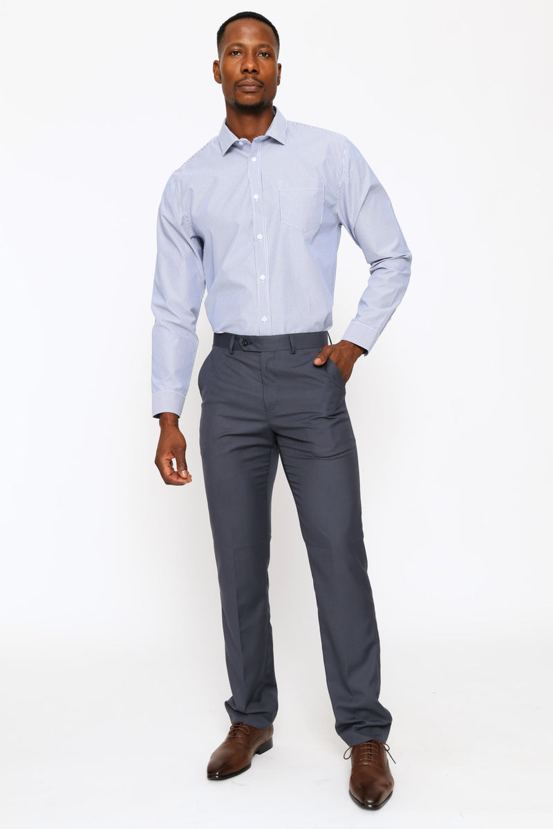 Regular Basic Stripe Printed Shirt - White/Black