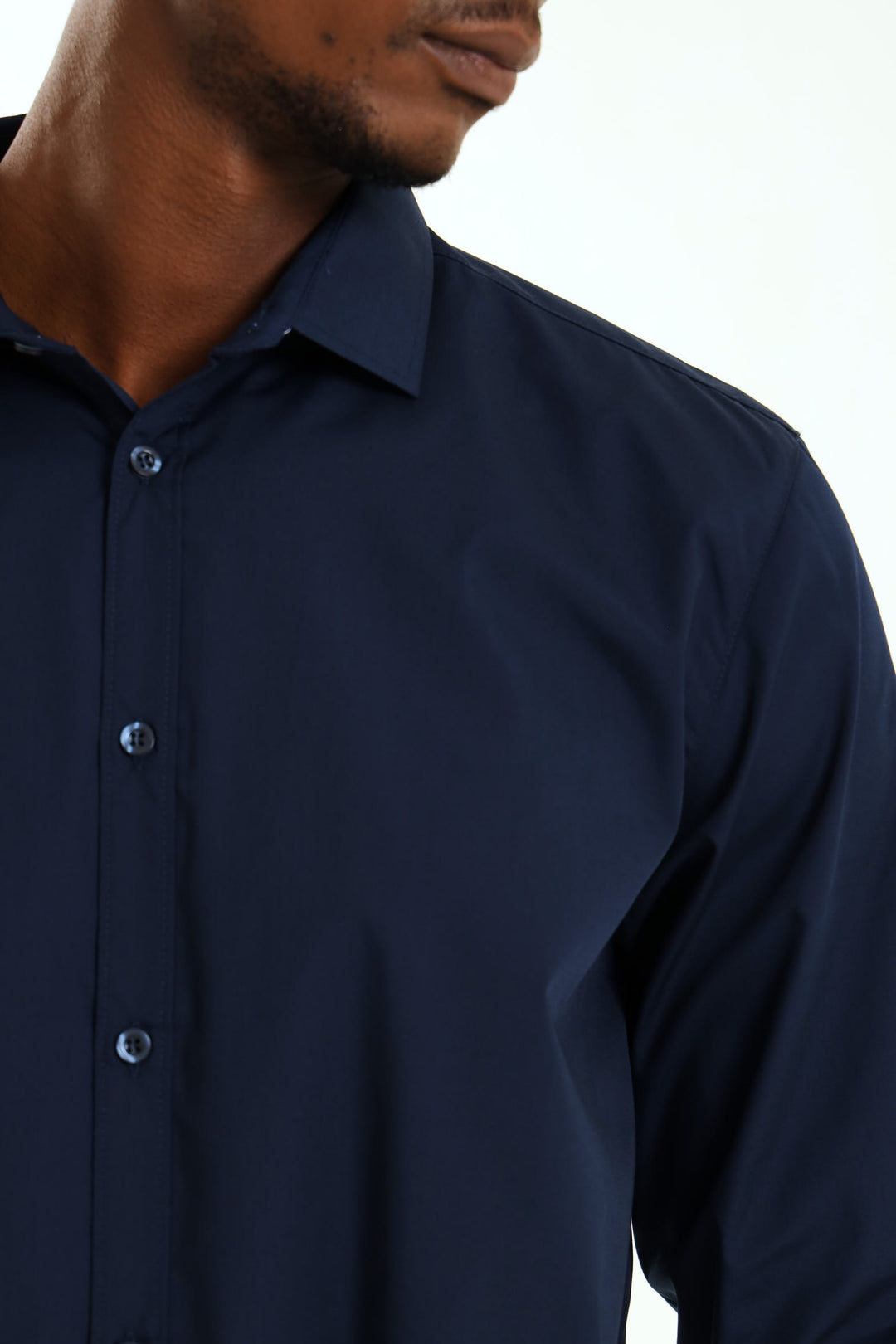 Easy Care Long Sleeve Shirt - Navy