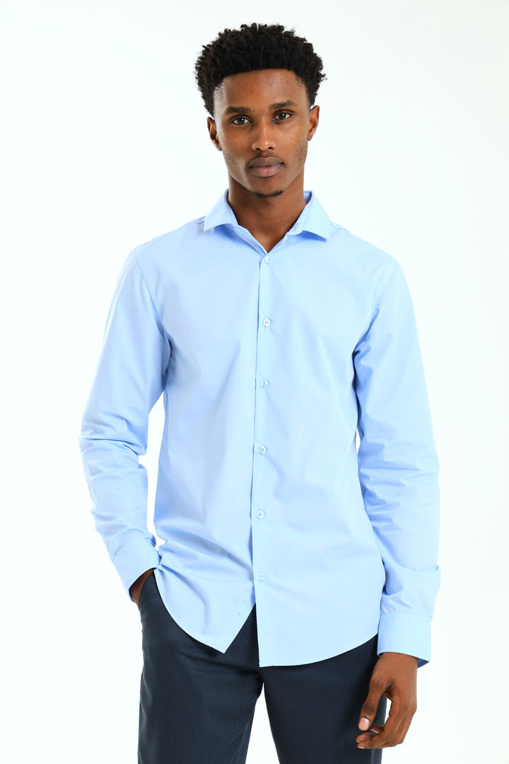 Easy Care Long Sleeve Shirt - Light Blue