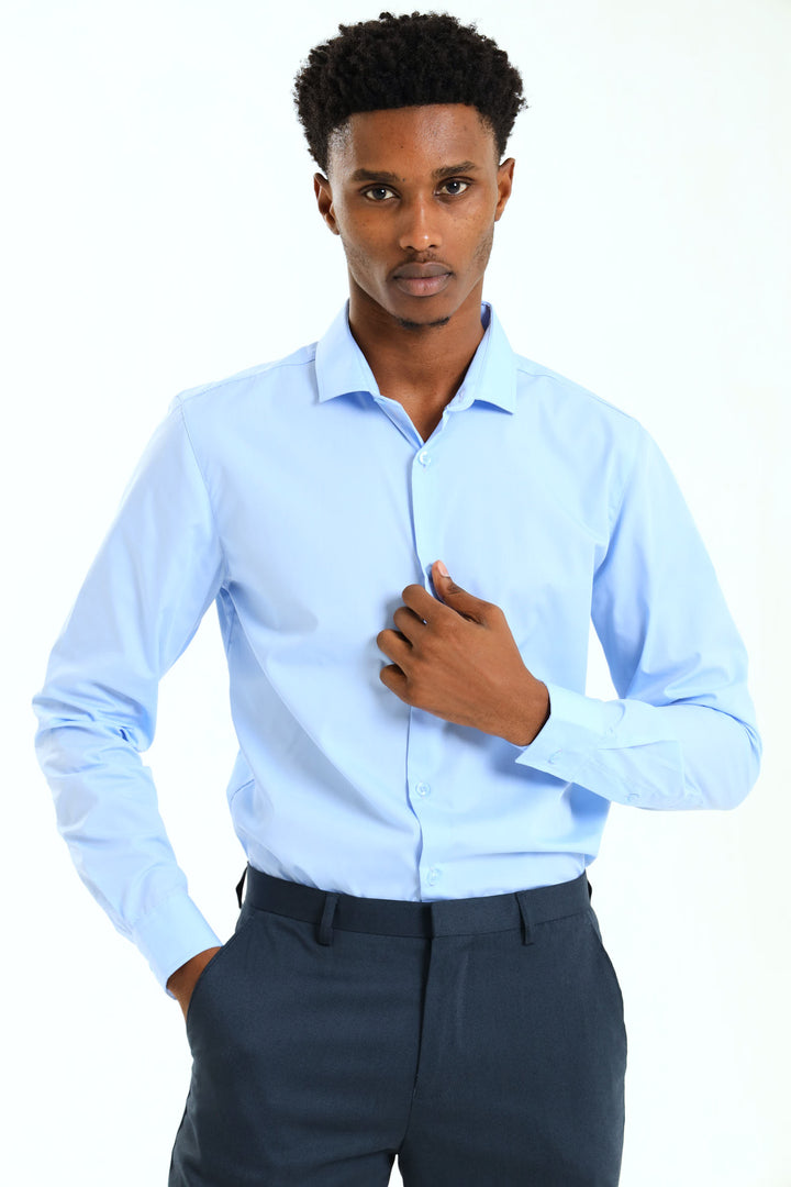Easy Care Long Sleeve Shirt - Light Blue