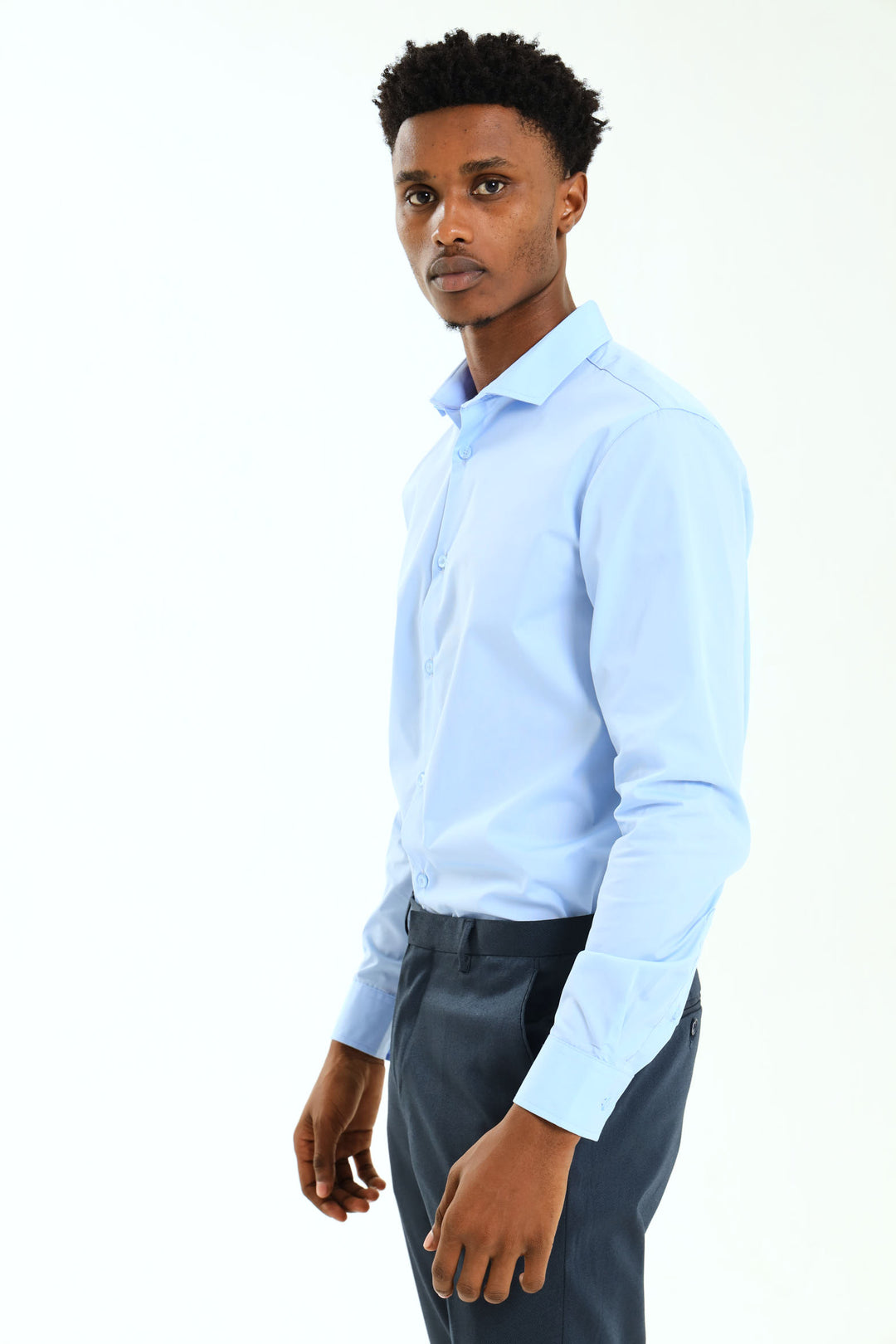 Easy Care Long Sleeve Shirt - Light Blue