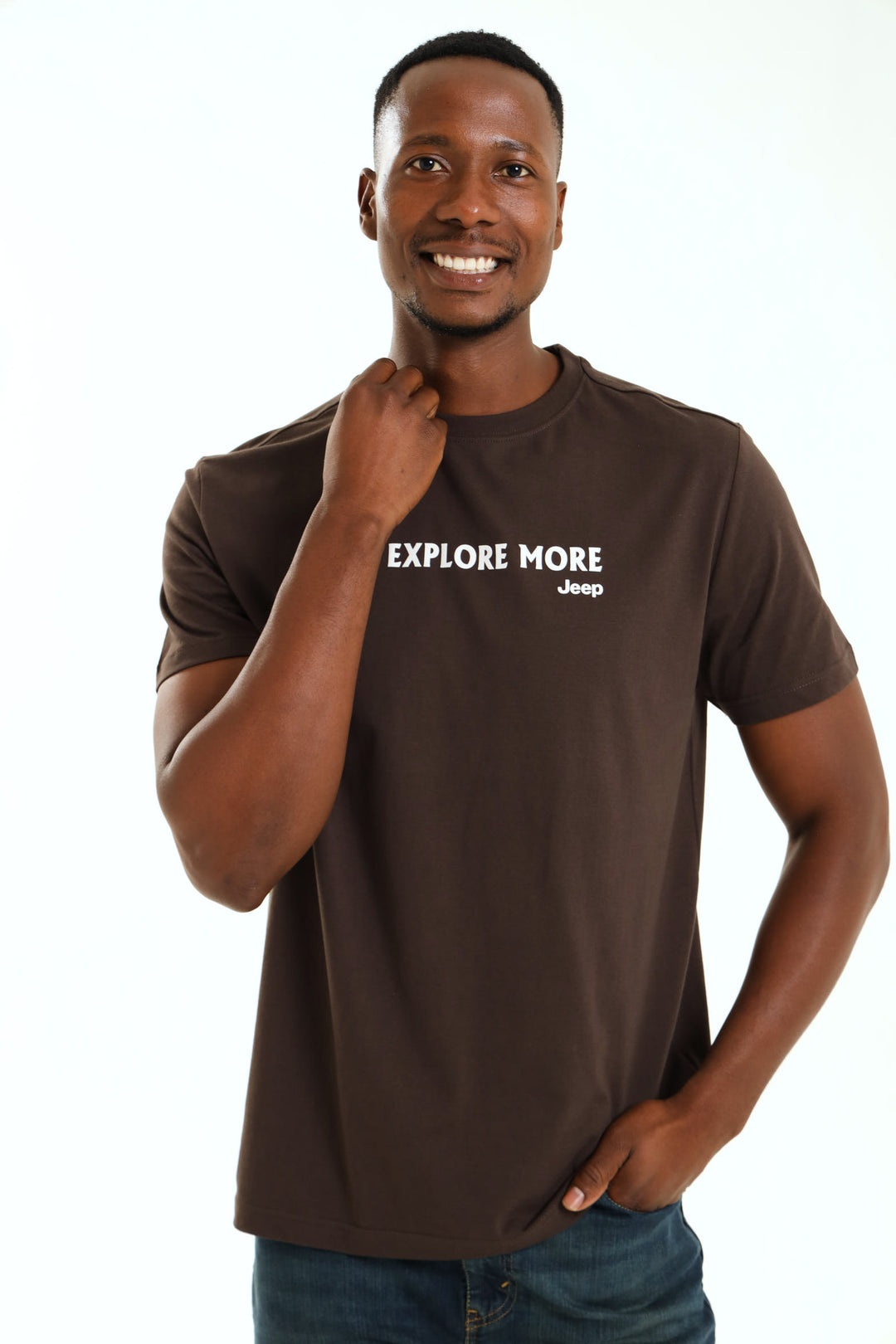 Explore More Graphic Tee - Brown