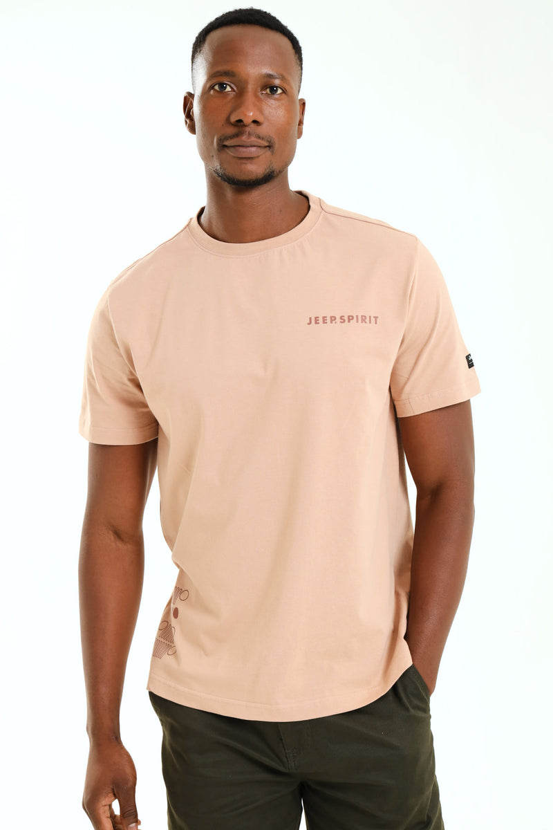 Fashion Graphic Tee - Taupe