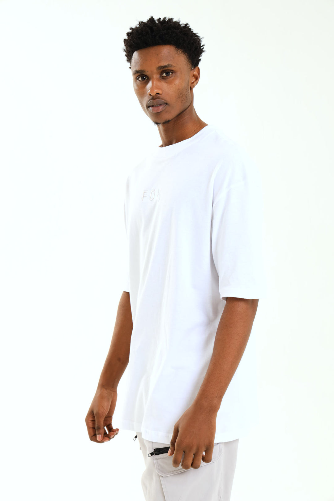 Short Sleeve Boxed In Tee - White