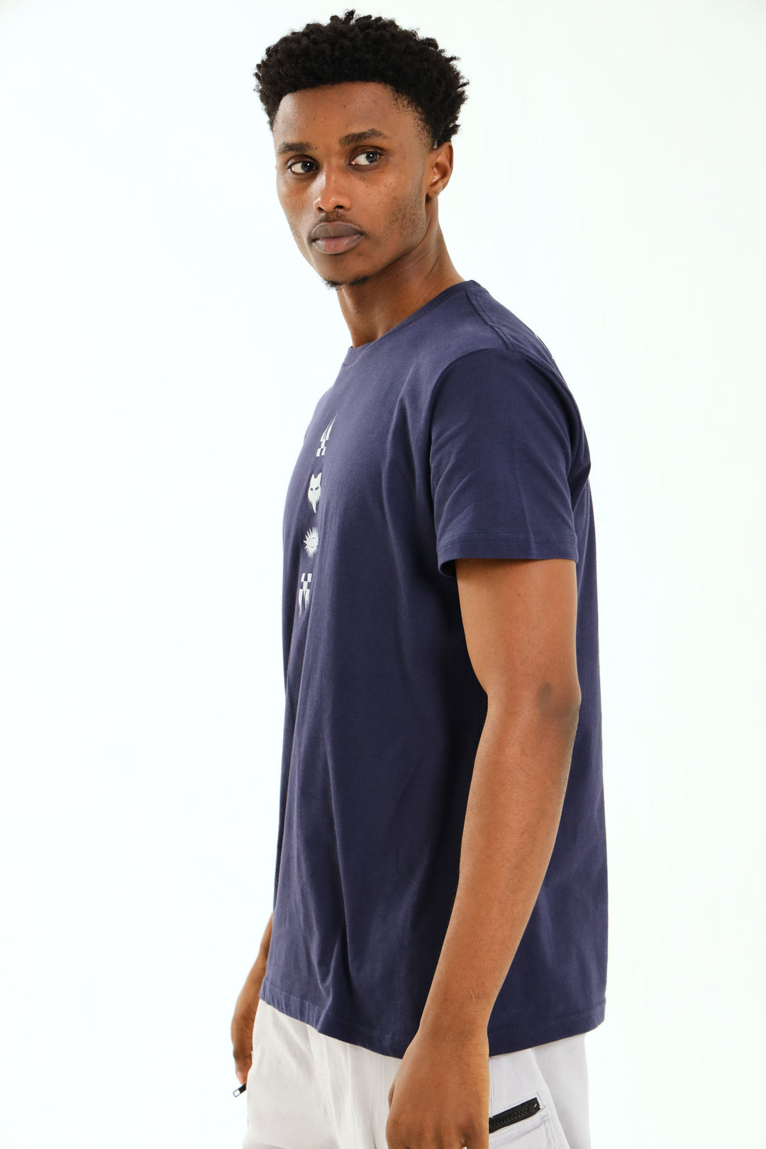 Short Sleeve Vertical Limit Tee - Navy