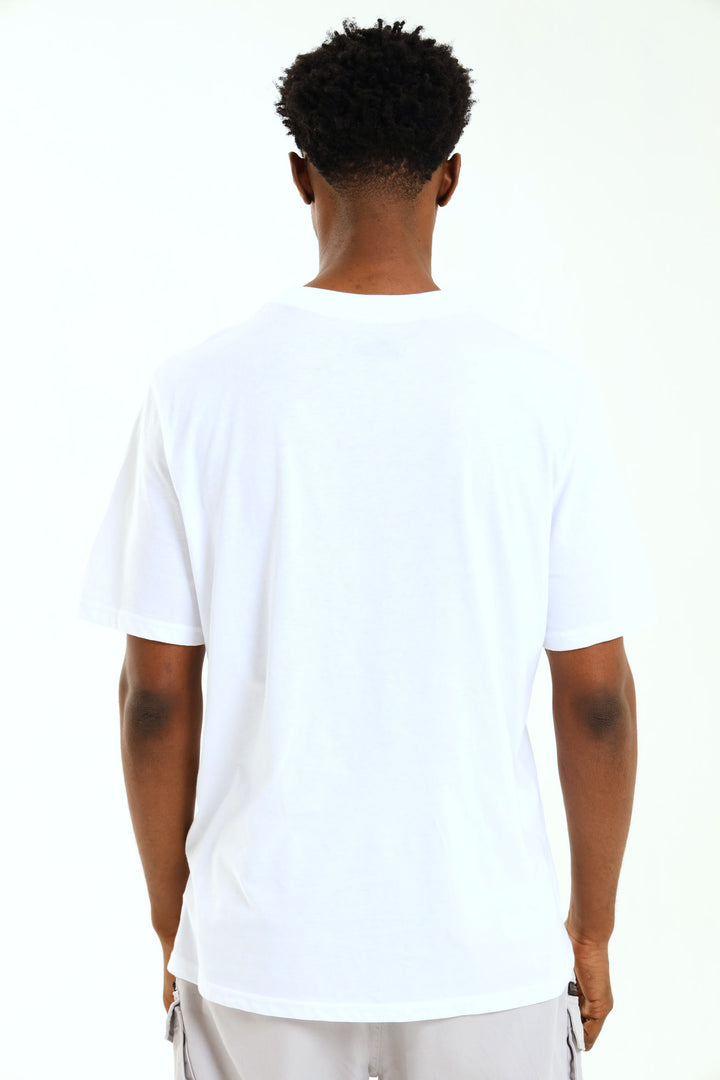 Always Trouble Front Small Print Tee - White