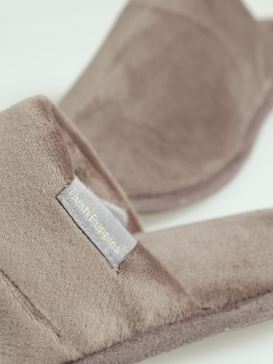 Open Back Microfibre Slipper - Grey