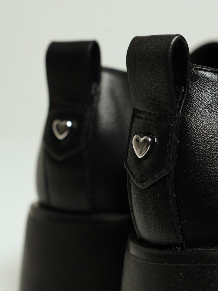 Makinley Chunky Lace Loafer - Black