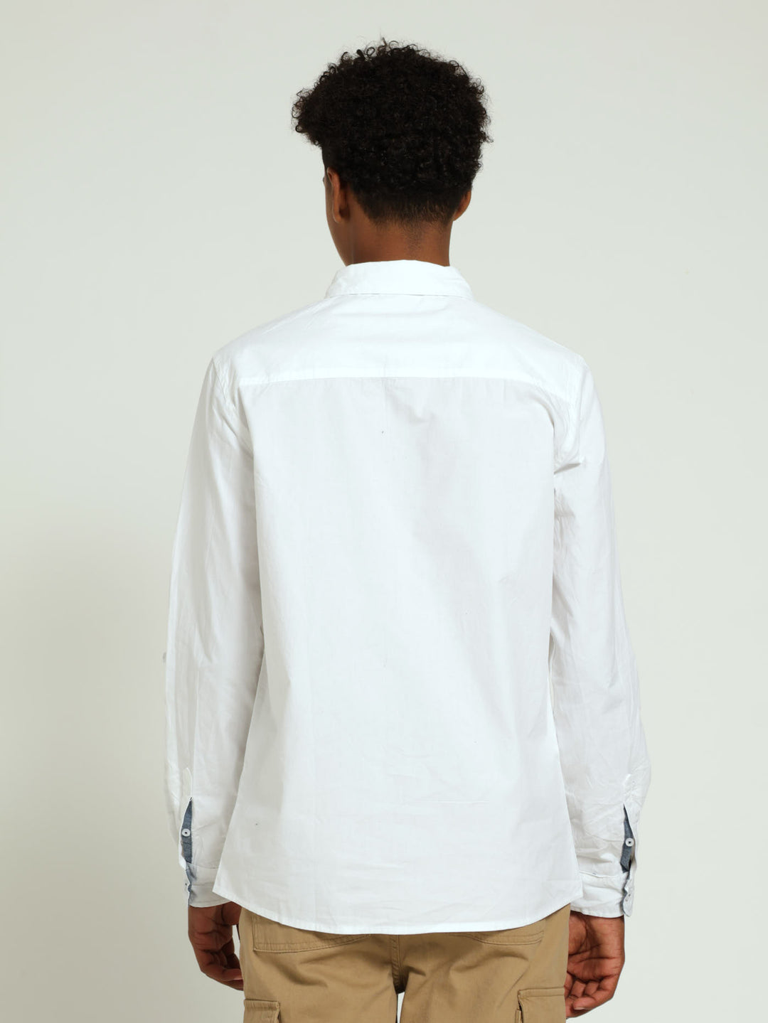 Boys Cracker Cotton Shirt - White