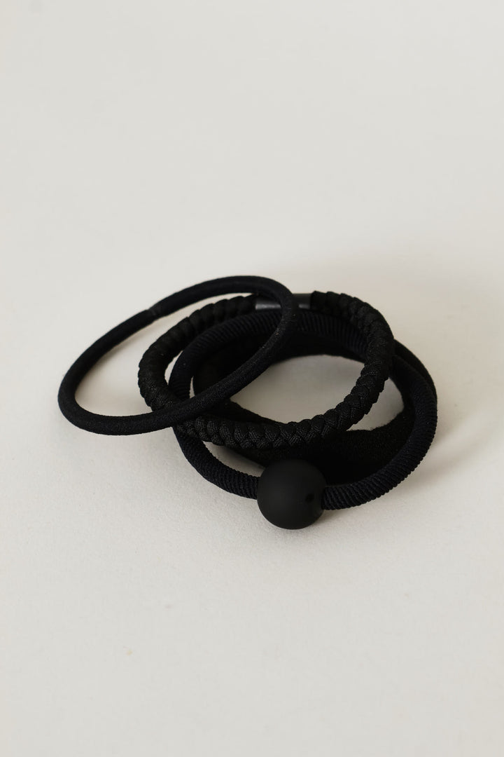 4 Pack Hair Bands - Black