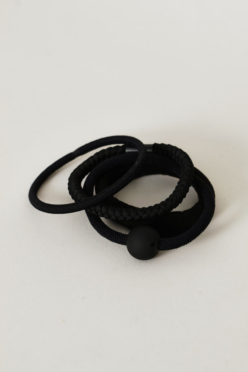 4 Pack Hair Bands - Black