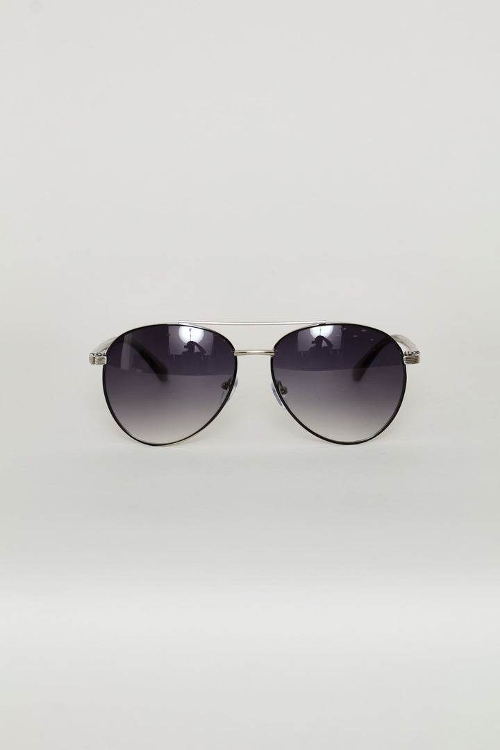 Epoxy Classic Aviator Sunglasses - Silver