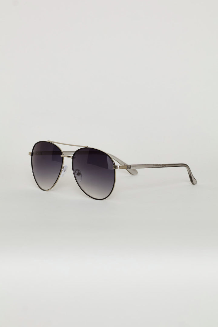 Epoxy Classic Aviator Sunglasses - Silver