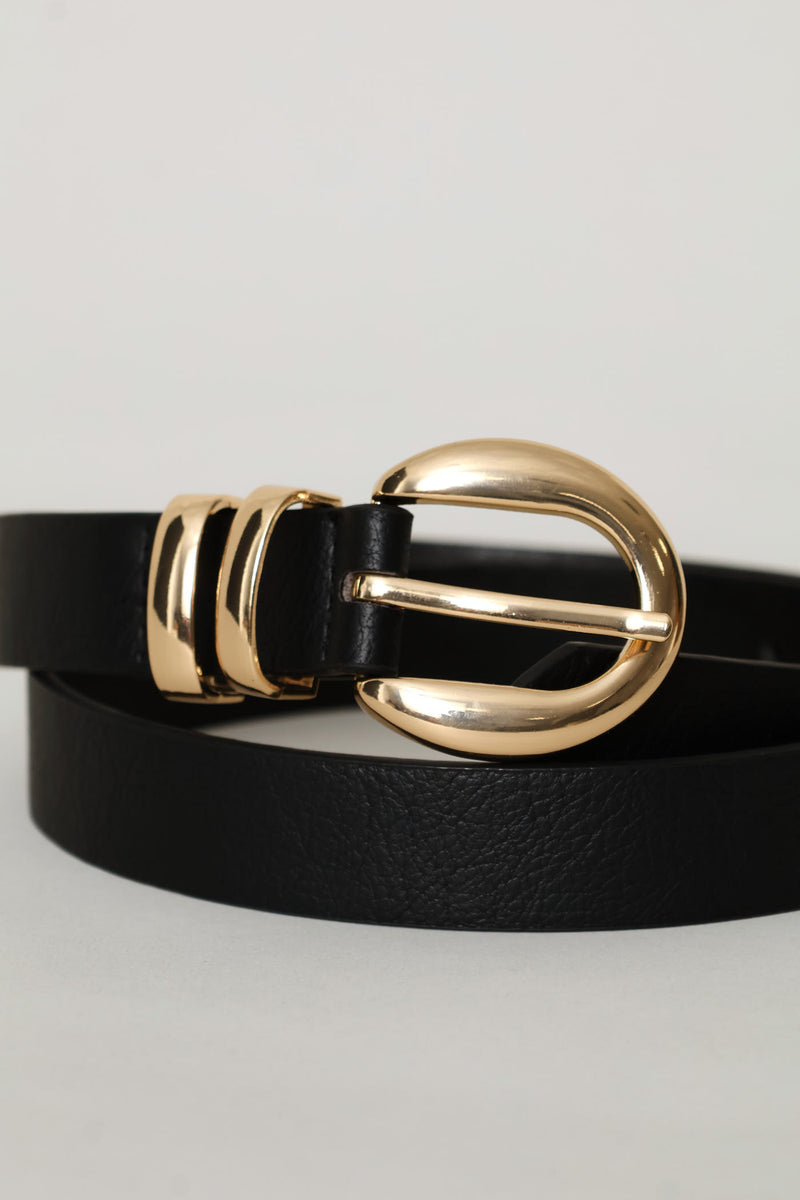 Double Metal Puller Belt - Black