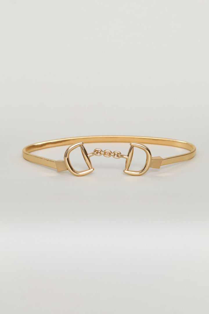Snaffle Stretch Waist Belt - Gold