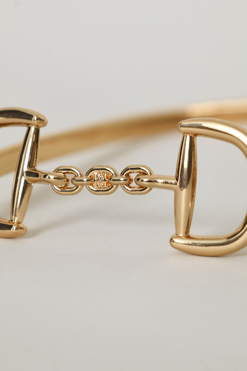 Snaffle Stretch Waist Belt - Gold