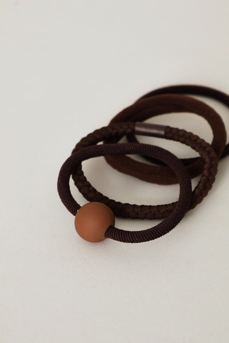 4 Pack Hair Bands - Brown