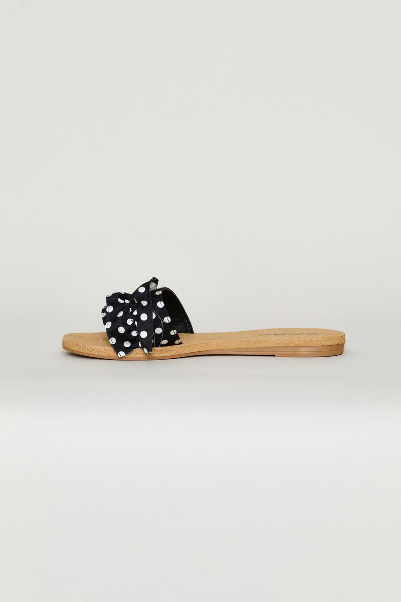 Frill Polka Dot Mule Sandal - Multi