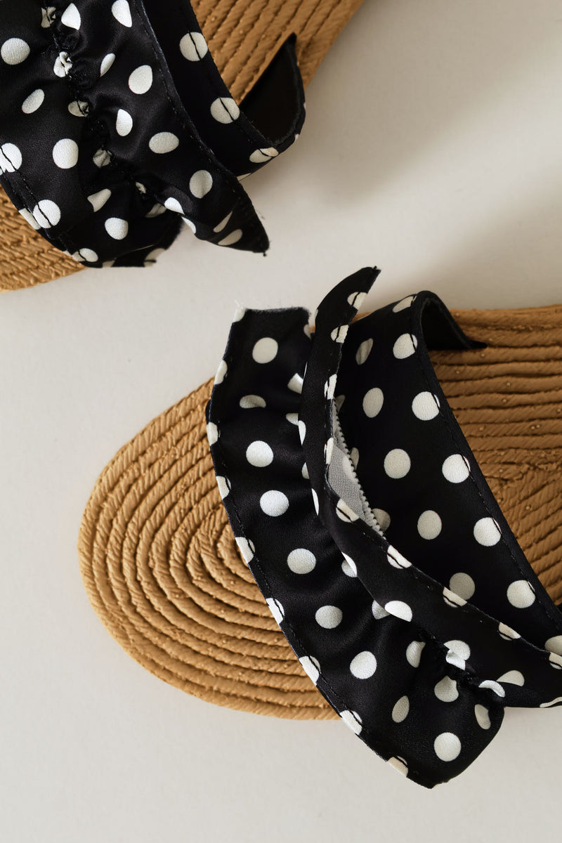 Frill Polka Dot Mule Sandal - Multi