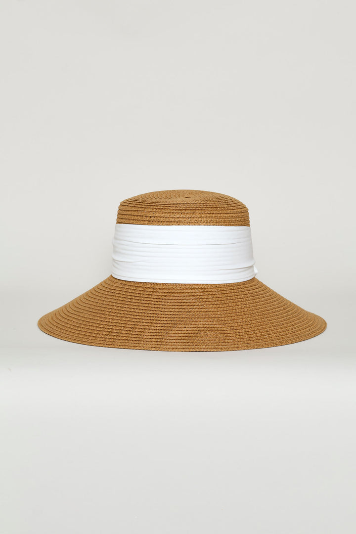 Bow Turned Down Sunhat - Tan