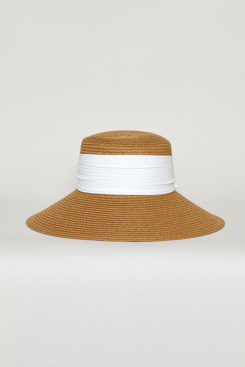 Bow Turned Down Sunhat - Tan