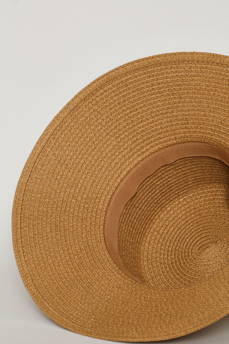 Bow Turned Down Sunhat - Tan
