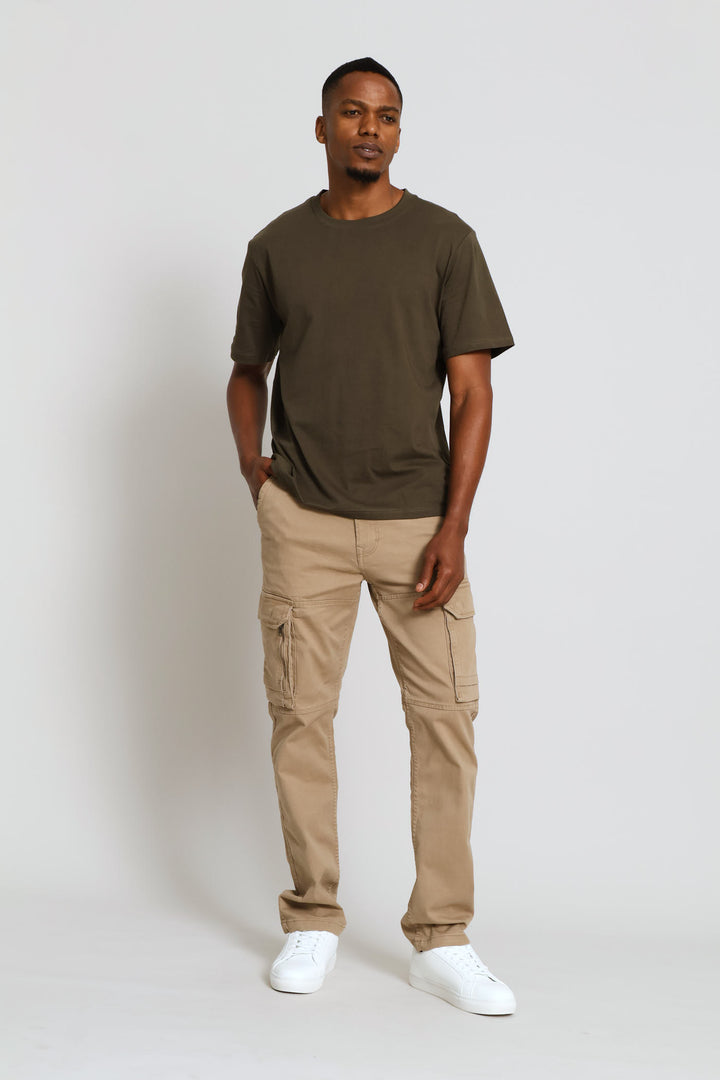 Cargo Side Bellows Pocket Pant - Taupe