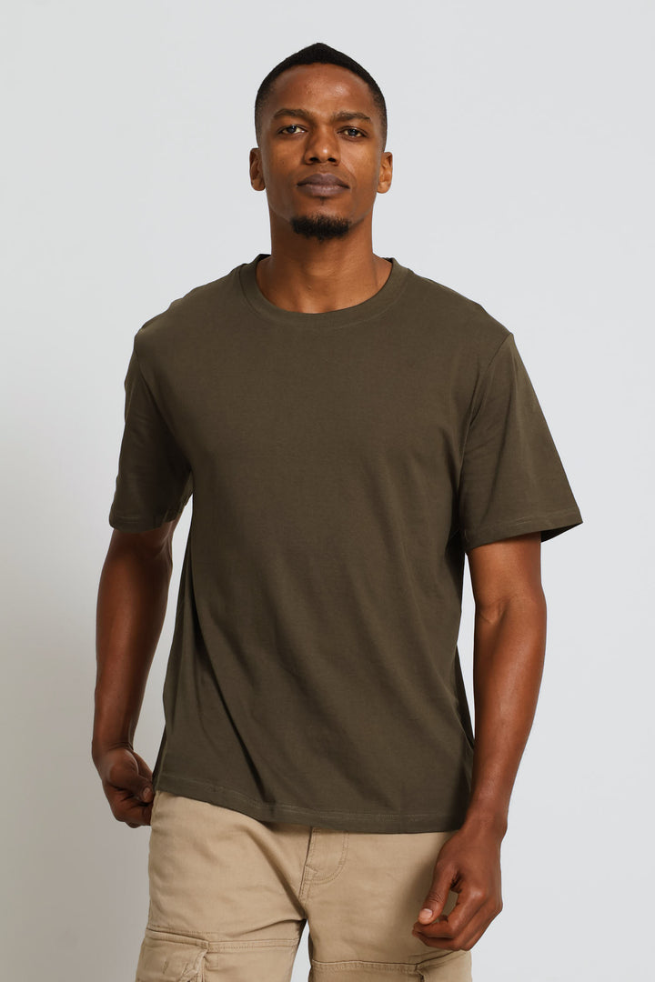 Plain Crew Tee - Olive