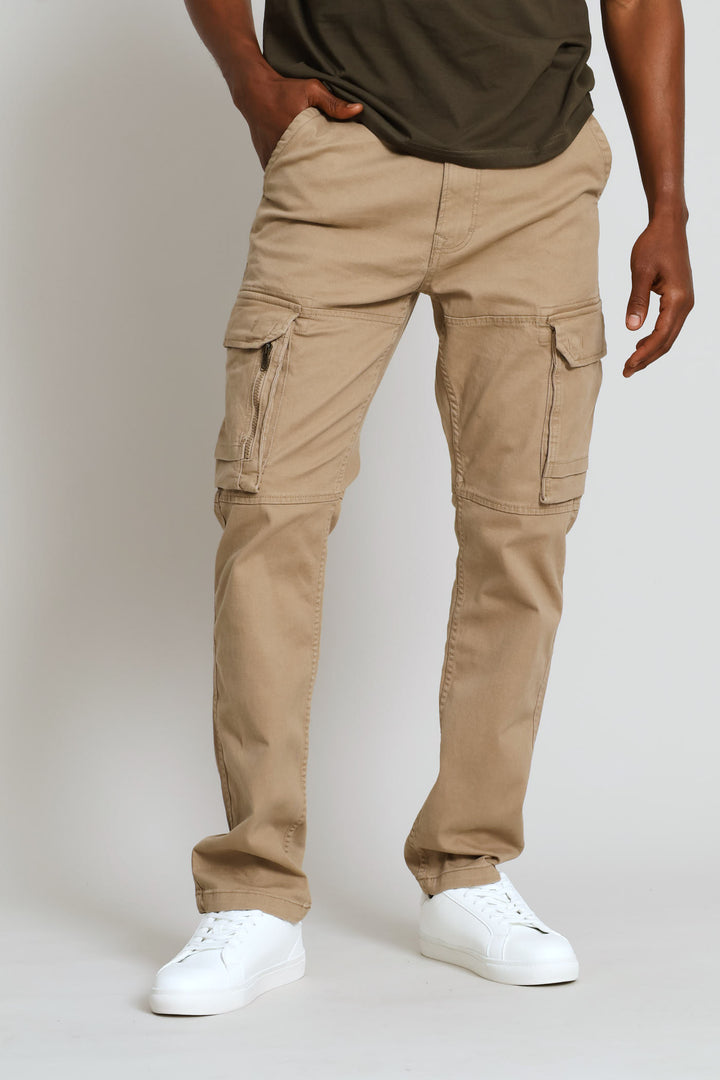 Cargo Side Bellows Pocket Pant - Taupe