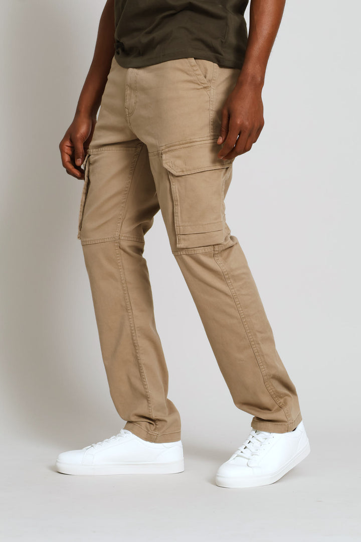 Cargo Side Bellows Pocket Pant - Taupe