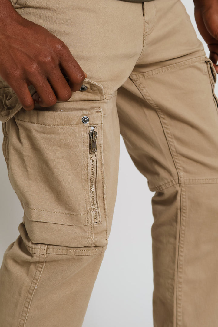 Cargo Side Bellows Pocket Pant - Taupe