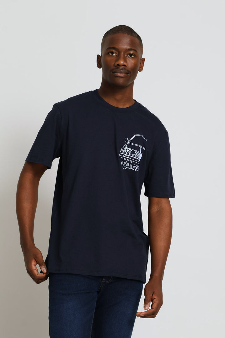 Gusheshe Print Tee - Navy