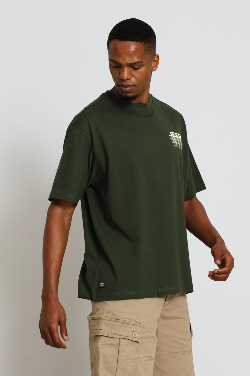 Oversized Fade Tee - Olive