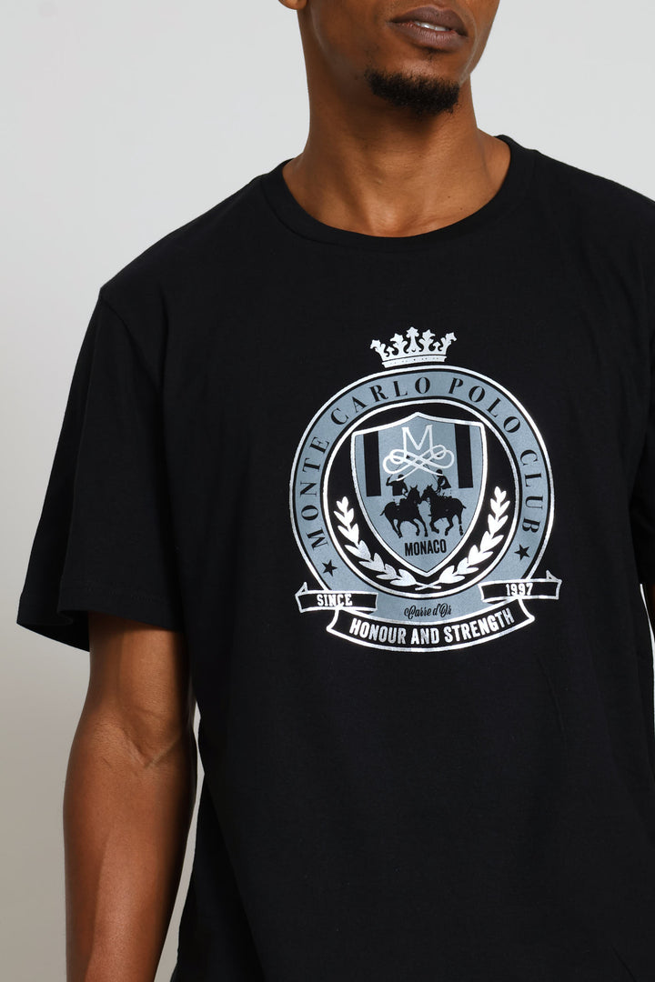 Polo Club Foil Tee - Black