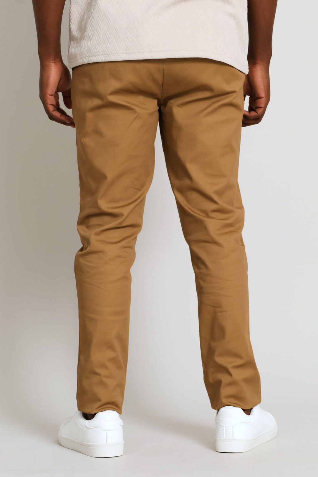 Half Elasticated Chino Trouser - Camel