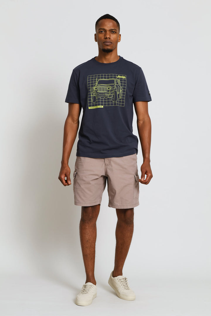 Car Outline Tee - Navy