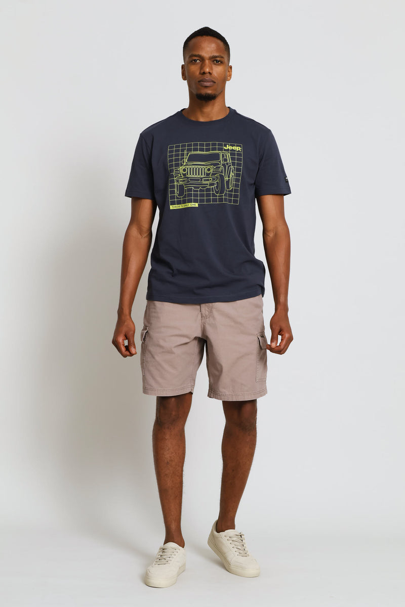 Car Outline Tee - Navy