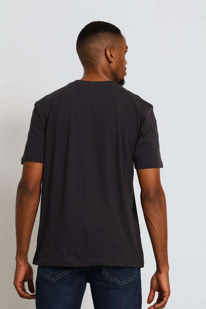 Nguni Gold Tee - Charcoal