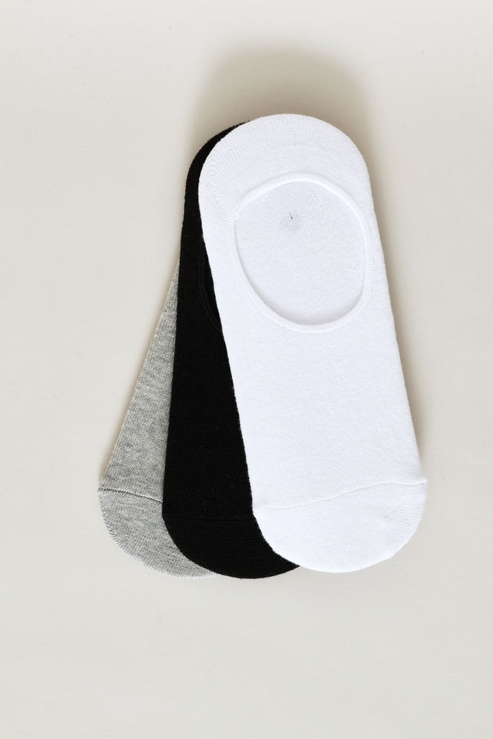 3 Pack Secret Socks - Black/White/Grey