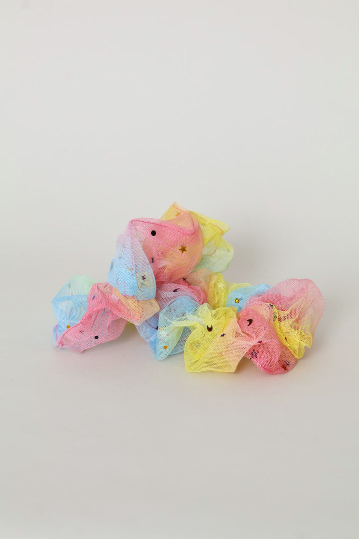 Pre-Girls 2 Pack Tulle Multi Colour Scrunchie - Multi