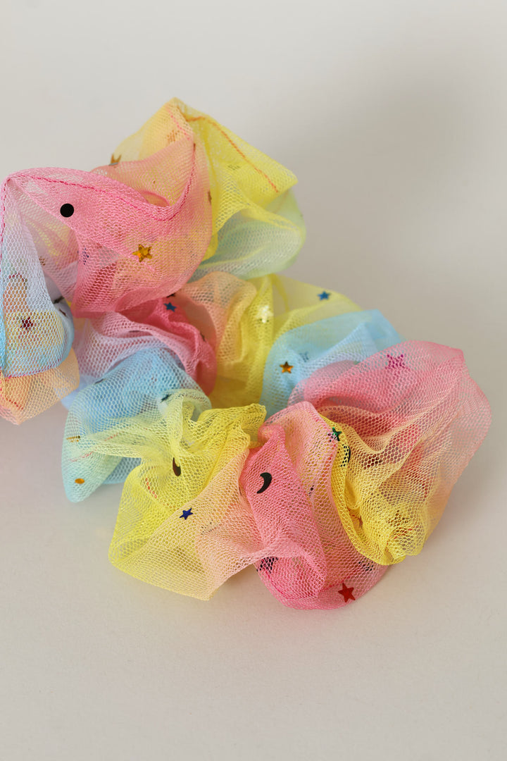 Pre-Girls 2 Pack Tulle Multi Colour Scrunchie - Multi