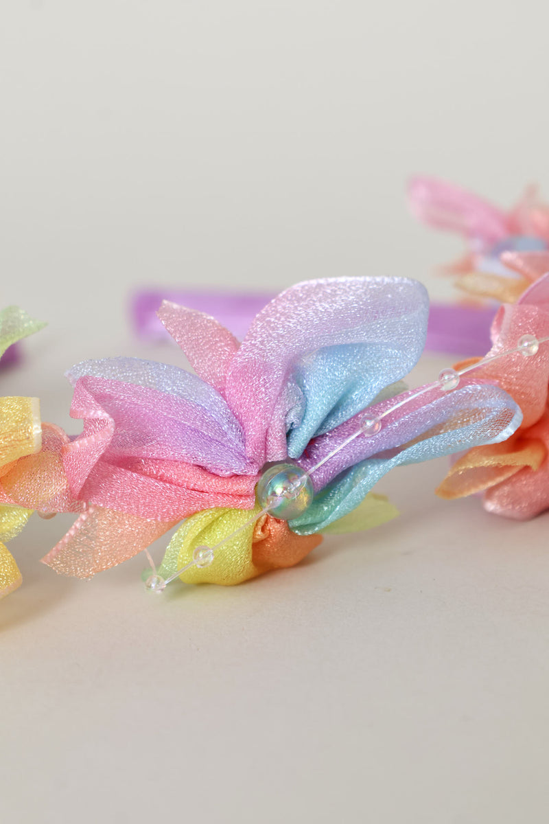 Pre-Girls Tulle Multi Colour Aliceband - Multi