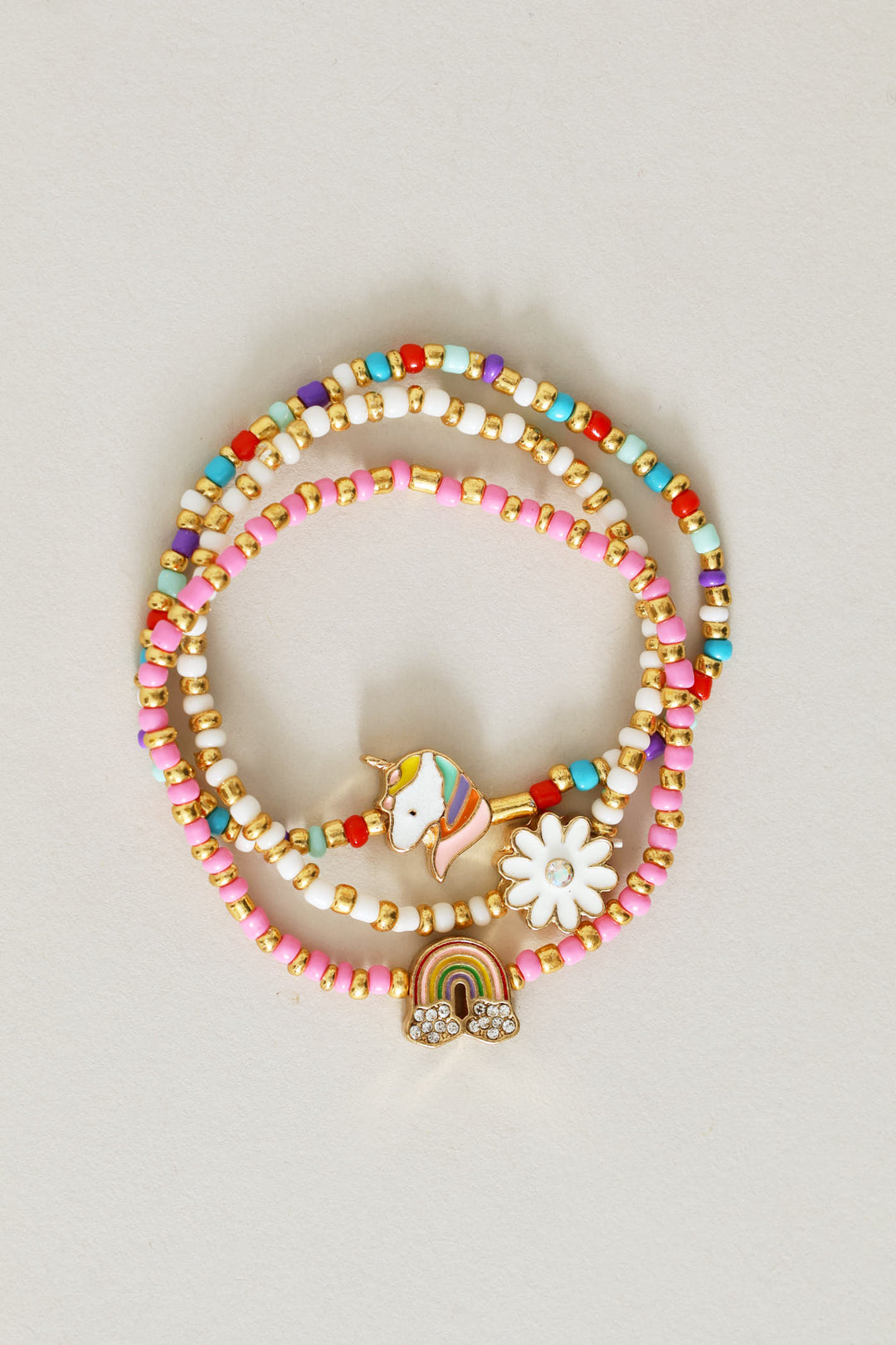 Pre-Girls Unicorn & Rainbow Ankelet Set - Multi
