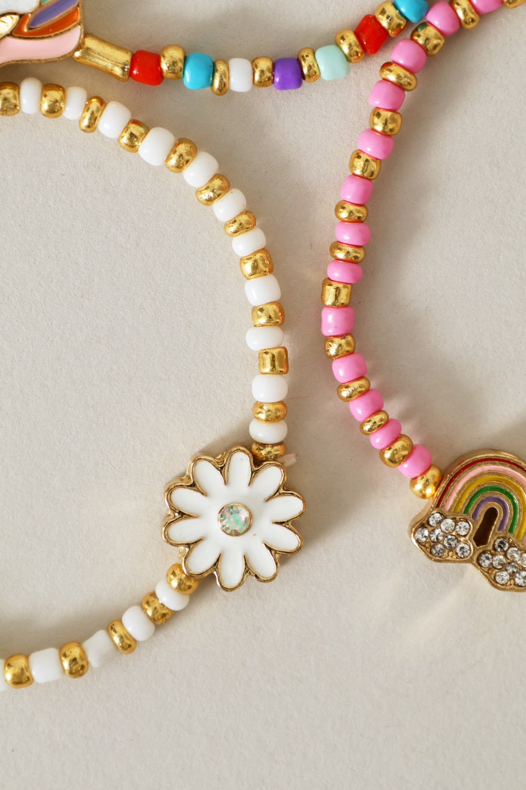 Pre-Girls Unicorn & Rainbow Ankelet Set - Multi