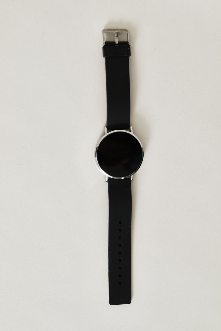 Girls Led Silicone Watch - Black